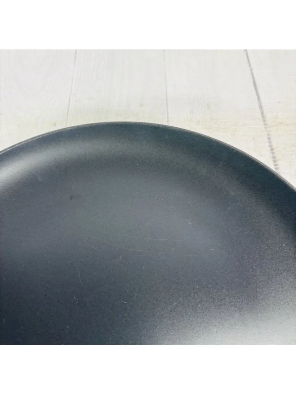 Ikea of Sweden 12011 Solid Black Matte Round Stoneware 10.25
